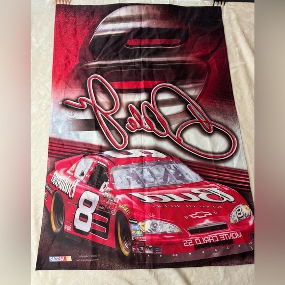 Dale Earnhardt Jr. Flag NASCAR outdoor indoor Budweiser 8 40x28 - Picture 2 of 9